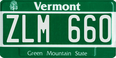VT license plate ZLM660