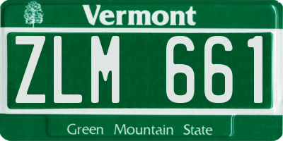 VT license plate ZLM661