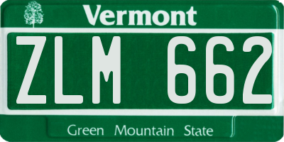 VT license plate ZLM662