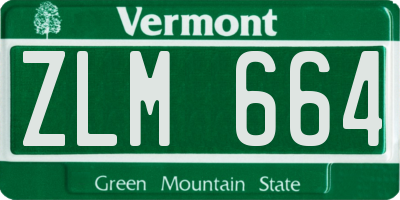 VT license plate ZLM664