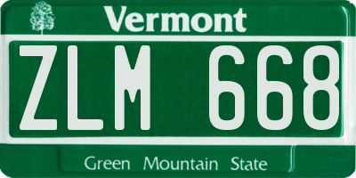 VT license plate ZLM668