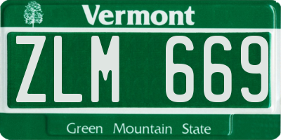 VT license plate ZLM669