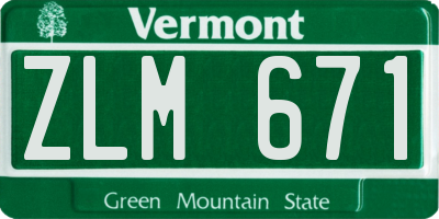 VT license plate ZLM671