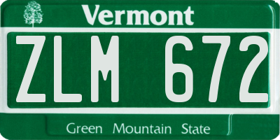 VT license plate ZLM672