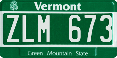 VT license plate ZLM673