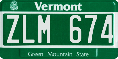 VT license plate ZLM674
