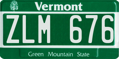 VT license plate ZLM676