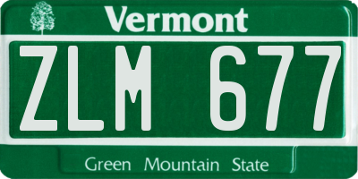 VT license plate ZLM677