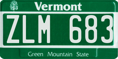 VT license plate ZLM683