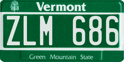 VT license plate ZLM686