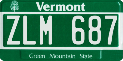 VT license plate ZLM687