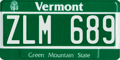 VT license plate ZLM689