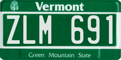 VT license plate ZLM691