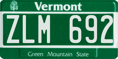 VT license plate ZLM692