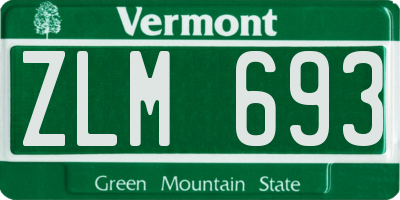 VT license plate ZLM693