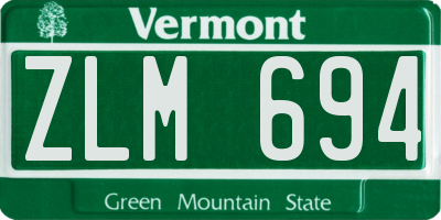 VT license plate ZLM694