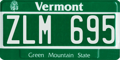 VT license plate ZLM695