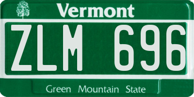 VT license plate ZLM696