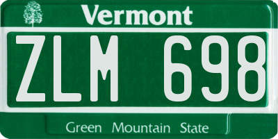 VT license plate ZLM698