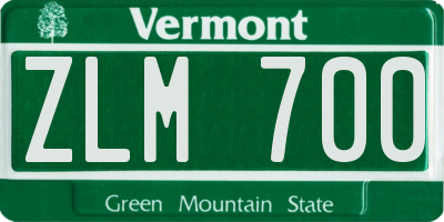VT license plate ZLM700