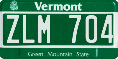 VT license plate ZLM704