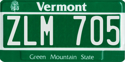 VT license plate ZLM705