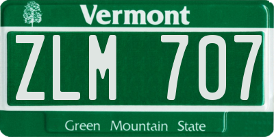VT license plate ZLM707