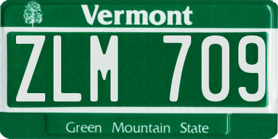 VT license plate ZLM709