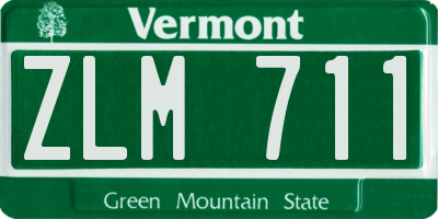 VT license plate ZLM711