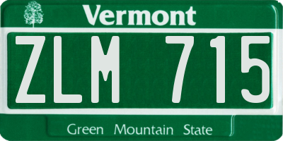 VT license plate ZLM715
