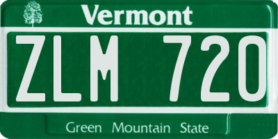 VT license plate ZLM720