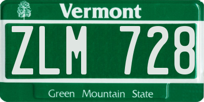 VT license plate ZLM728