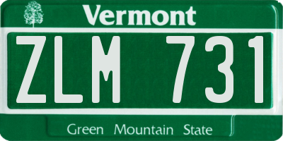VT license plate ZLM731