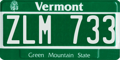 VT license plate ZLM733