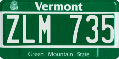 VT license plate ZLM735