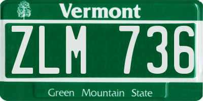 VT license plate ZLM736