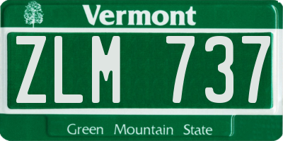VT license plate ZLM737