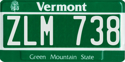 VT license plate ZLM738