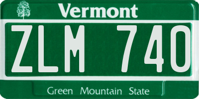 VT license plate ZLM740