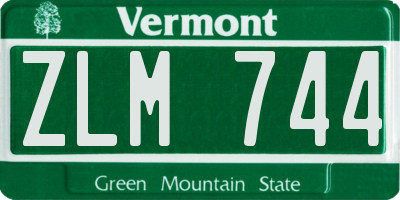VT license plate ZLM744