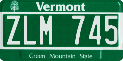 VT license plate ZLM745
