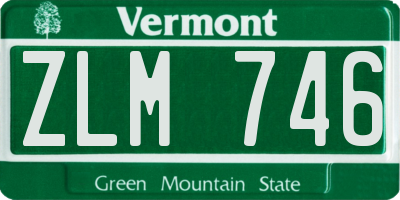 VT license plate ZLM746