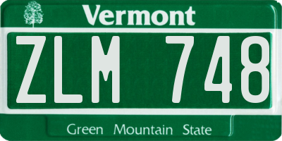 VT license plate ZLM748