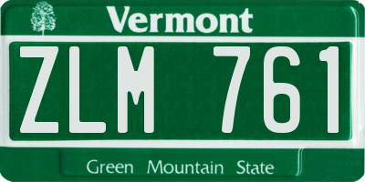 VT license plate ZLM761