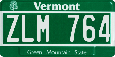 VT license plate ZLM764