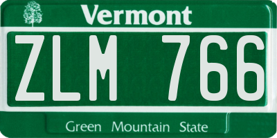 VT license plate ZLM766