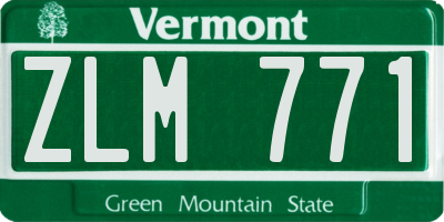 VT license plate ZLM771