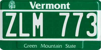 VT license plate ZLM773