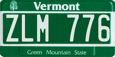 VT license plate ZLM776