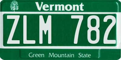 VT license plate ZLM782